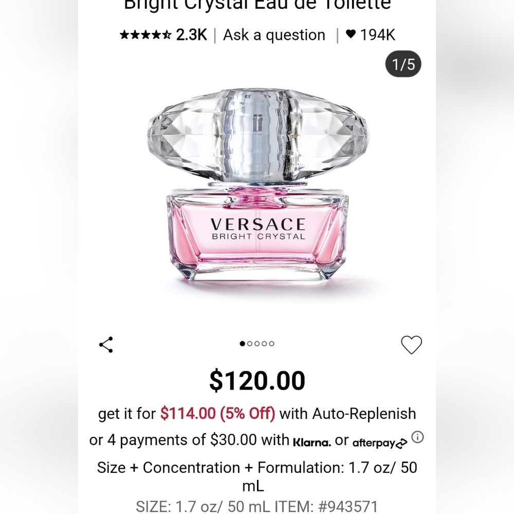 Versace Bright Crystal 50 ml